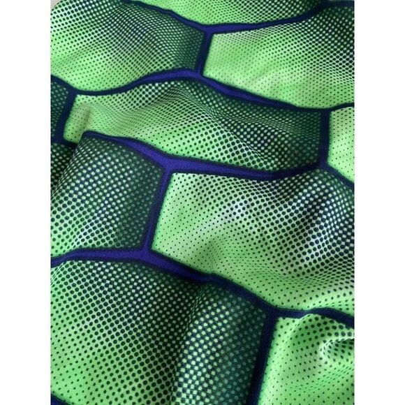 Speedo Endurance+ Flyback Racing Cut Swimsuit Size 26 Green/Blue Competition NEW - Picture 3 of 10